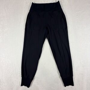 Athleta Jogger Women's Sz S Black Venice High Rise Elastic Waist Zip Pockets